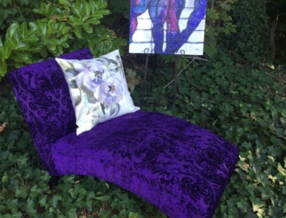 Tinker&amp;#039;s Hatch Upholstery &amp;amp; Home Decor - Purple Chaise Lounge